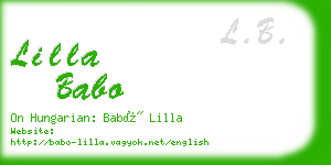 lilla babo business card